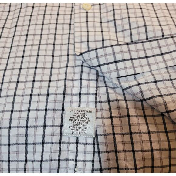 Peter Millar Crown Crafted Shirt Men’s XL White Gray Check • EUC Button Down - Picture 6 of 8